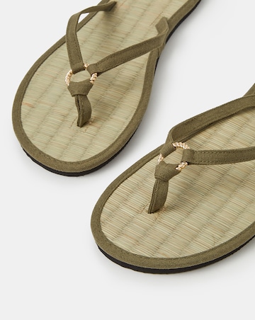 Accessorize Ring Seagrass Flip Flops