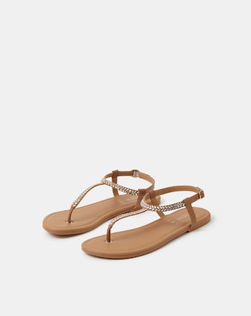Accessorize Embellished Leather Sandals
