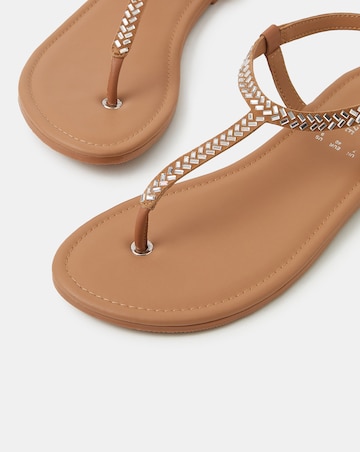 Accessorize Embellished Leather Sandals