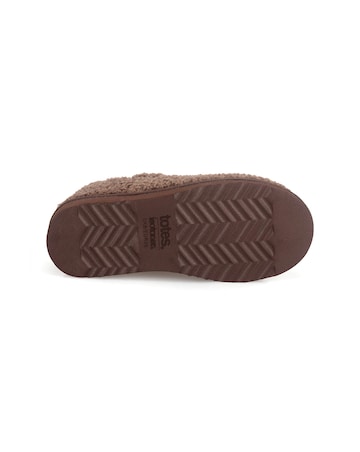 totes Isotoner Womens Borg Bootie Slippers