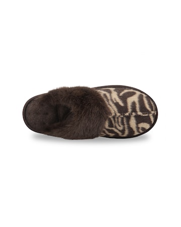 totes Isotoner Womens Animal Print Mule Slippers