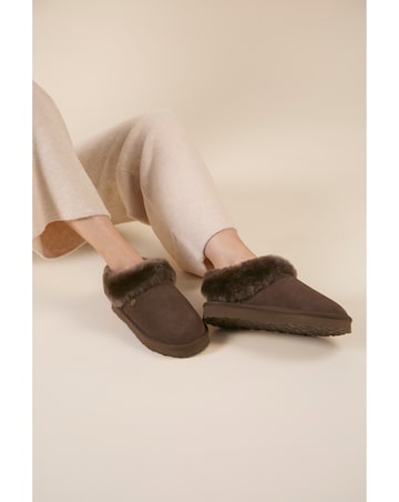 Just Sheepskin Womens Holly Full Back Slippers with EVA Sole