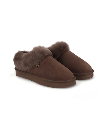 Just Sheepskin Womens Holly Full Back Slippers with EVA Sole