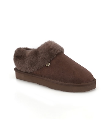 Just Sheepskin Womens Holly Full Back Slippers with EVA Sole