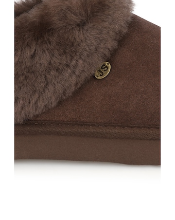 Just Sheepskin Womens Holly Full Back Slippers with EVA Sole
