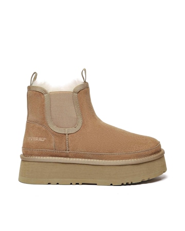 EVERAU Shoveler Platform Boots in Chestnut