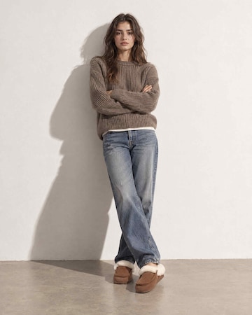 EVERAU Creago Moccasin Slippers in Chocolate
