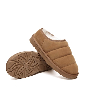 EVERAU Jaeger Low Ankle Slippers in Chestnut