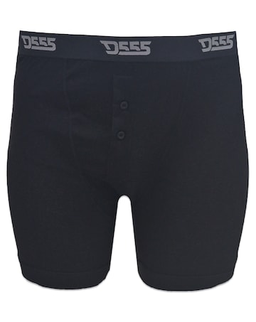 D555 Big & Tall Driver-2 Pack of 3 Cotton Boxer Short - (Black x 3)