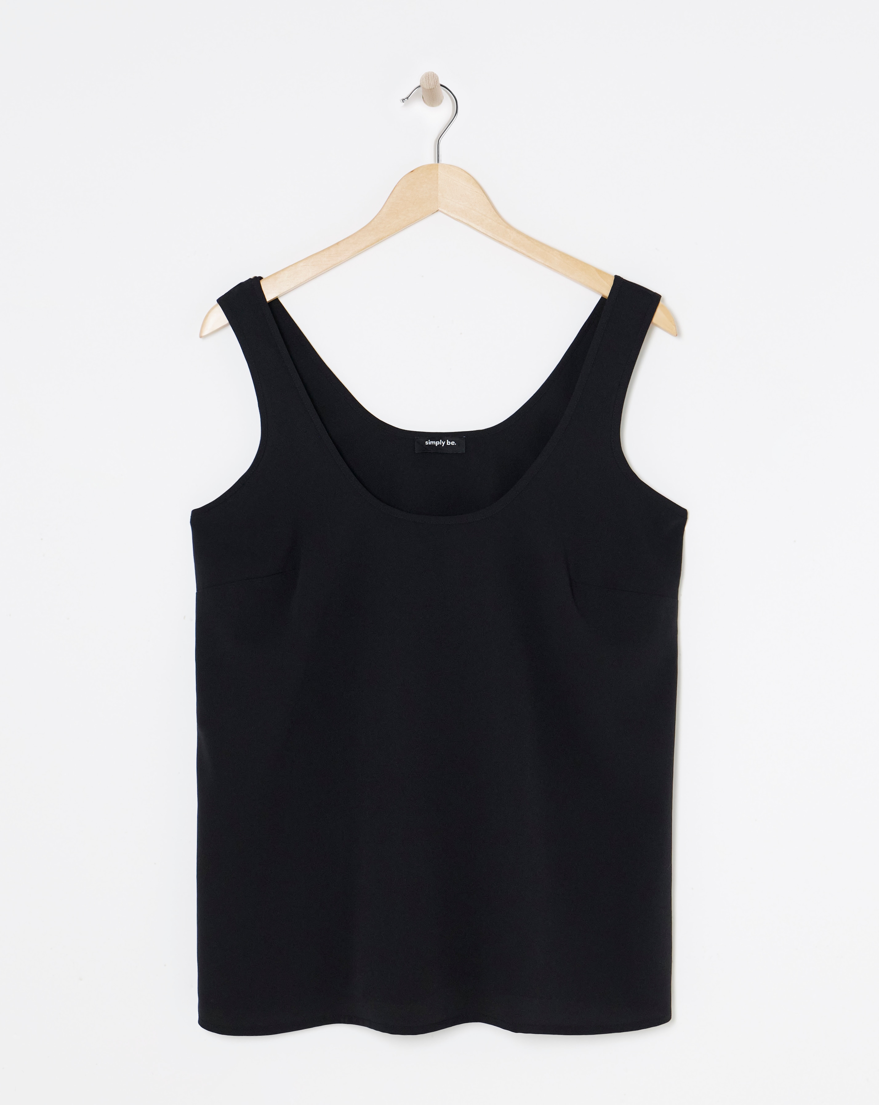 Black Lightweight Scoop Neck Vest