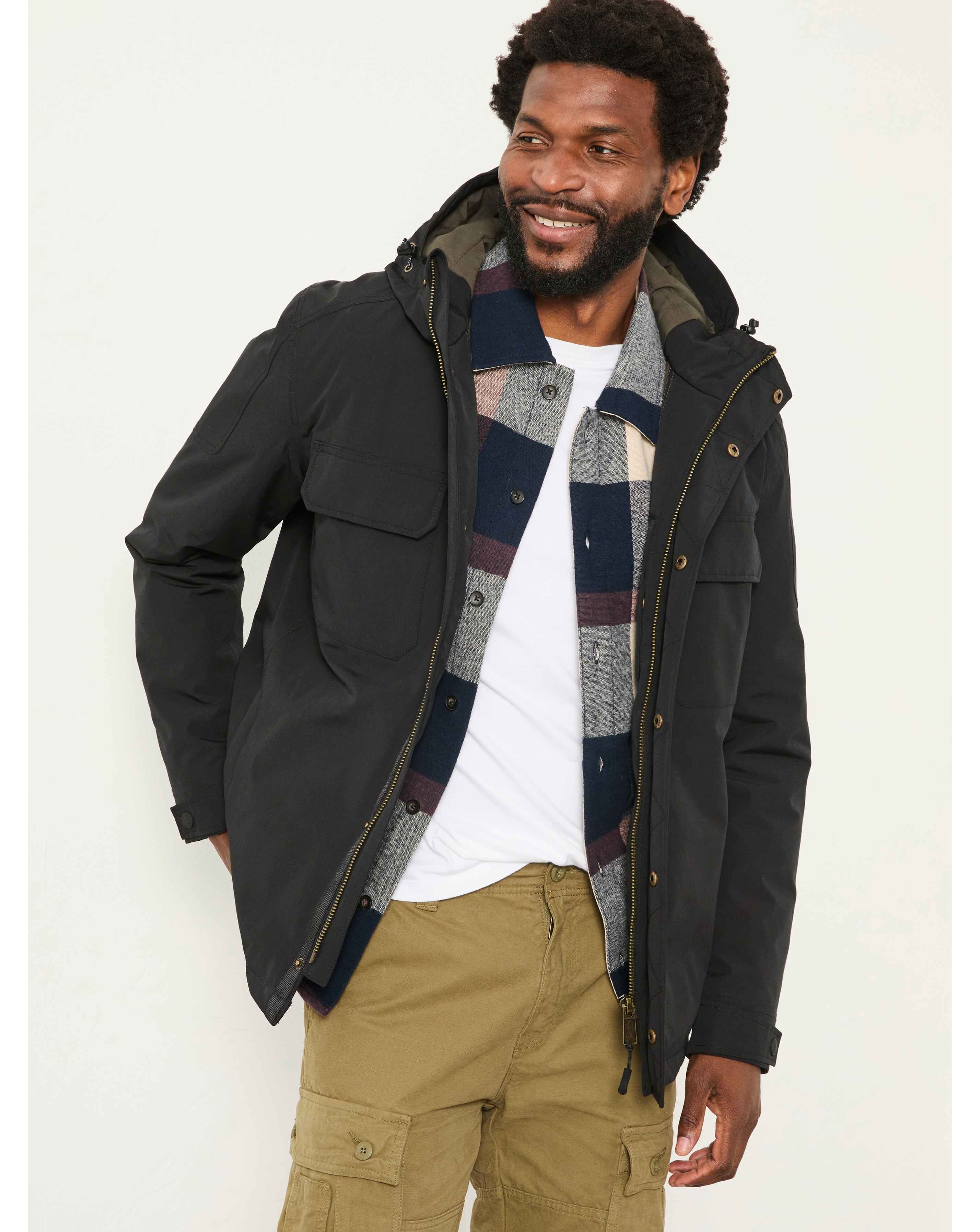 FatFace Truro Waterproof Jacket - Black