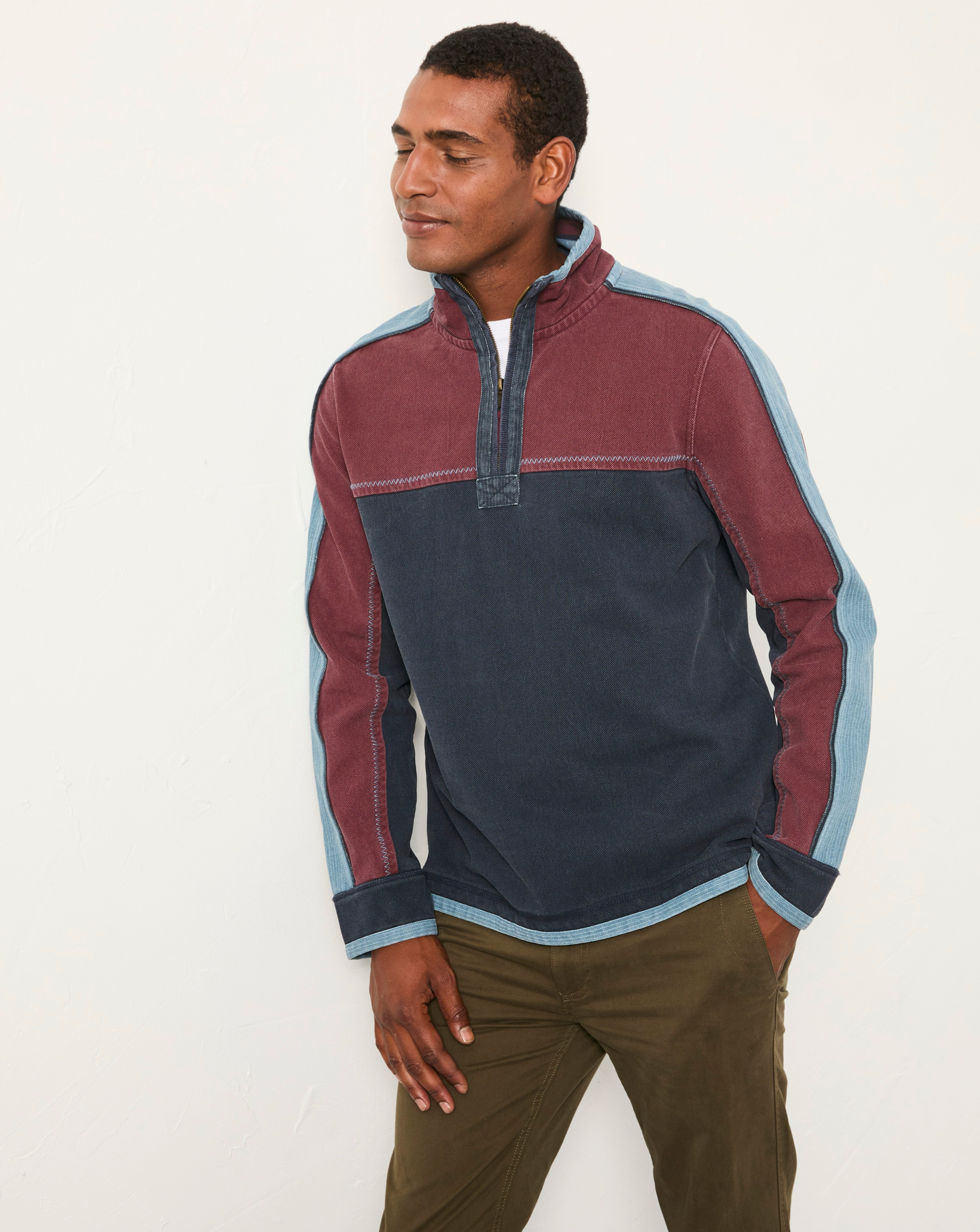 FatFace Airlie Yoke Sweatshirt - Navy