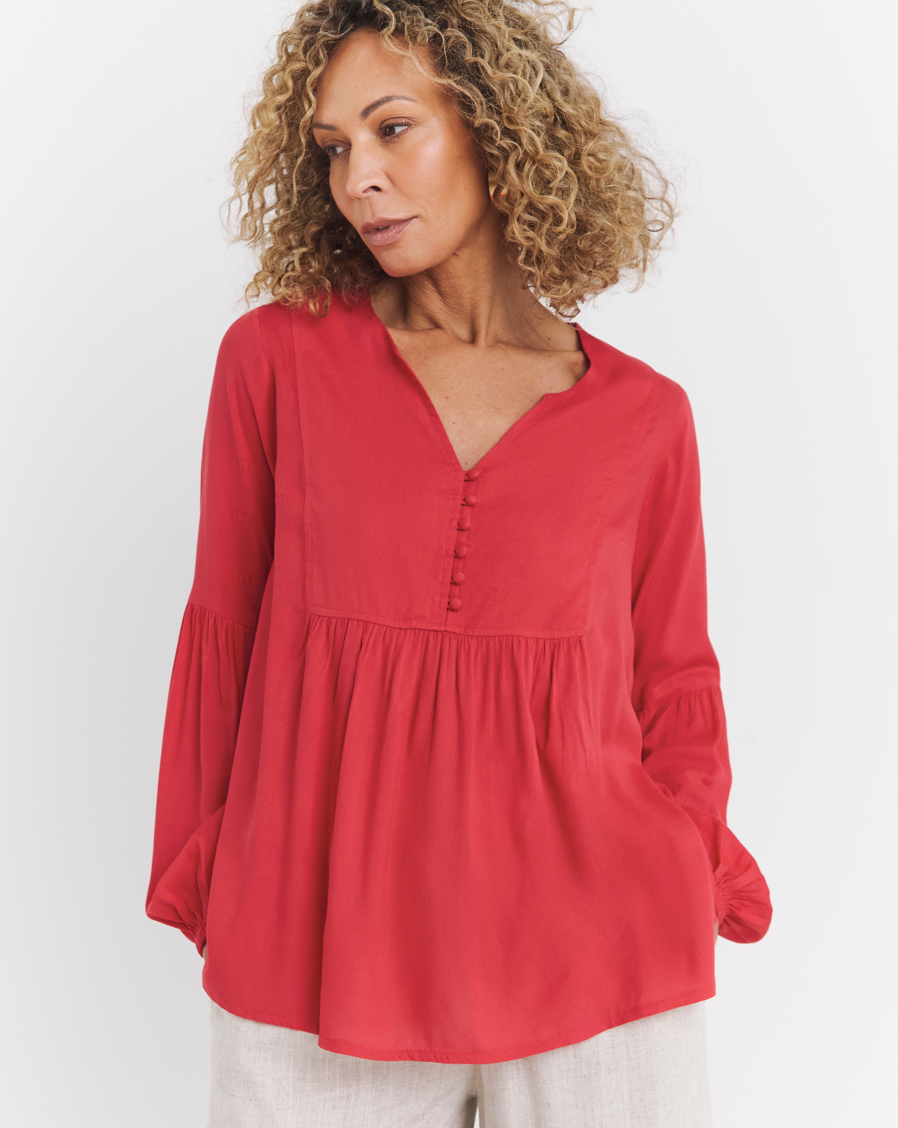 Long Sleeve Smock Top
