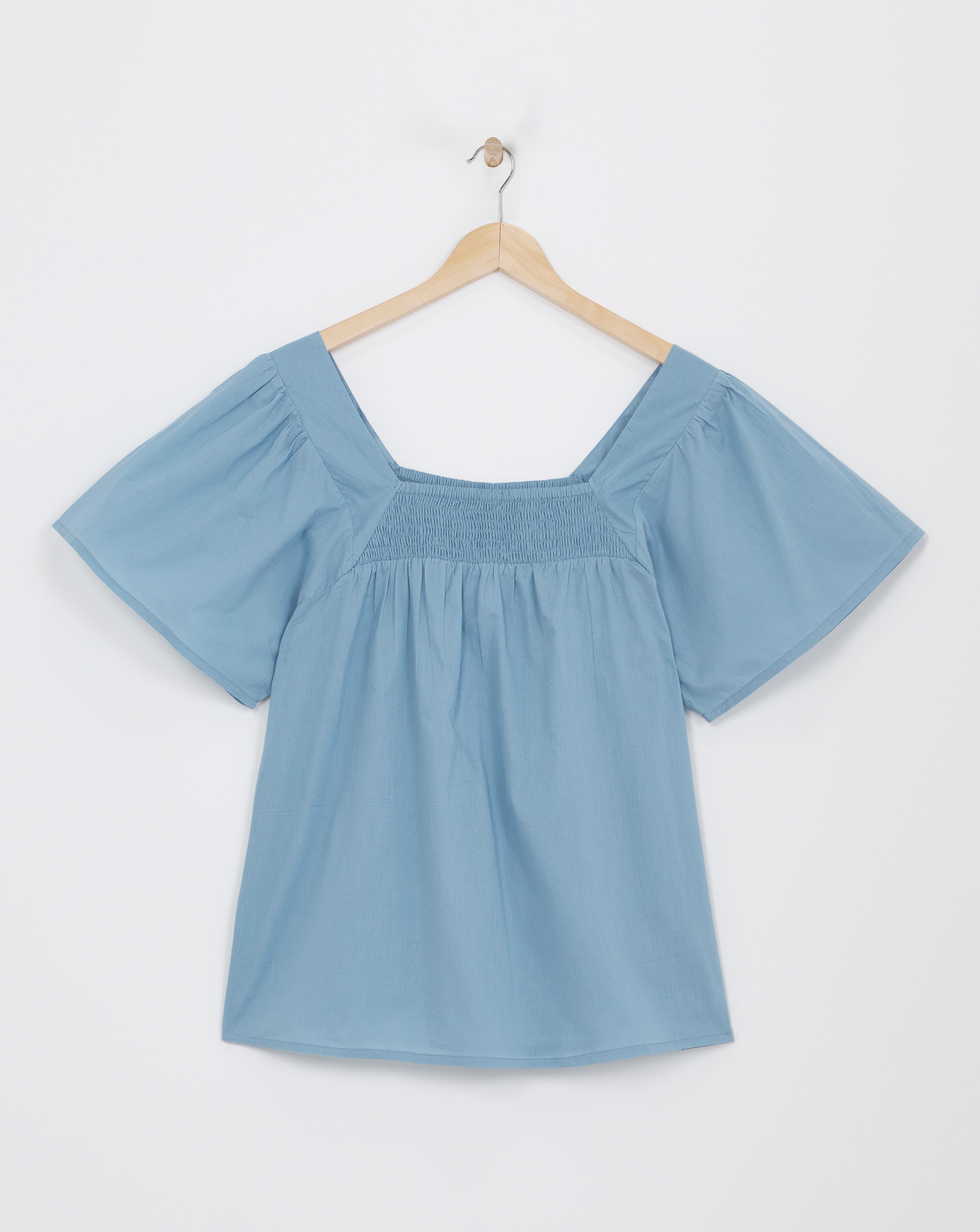 Cotton Square Neck Top