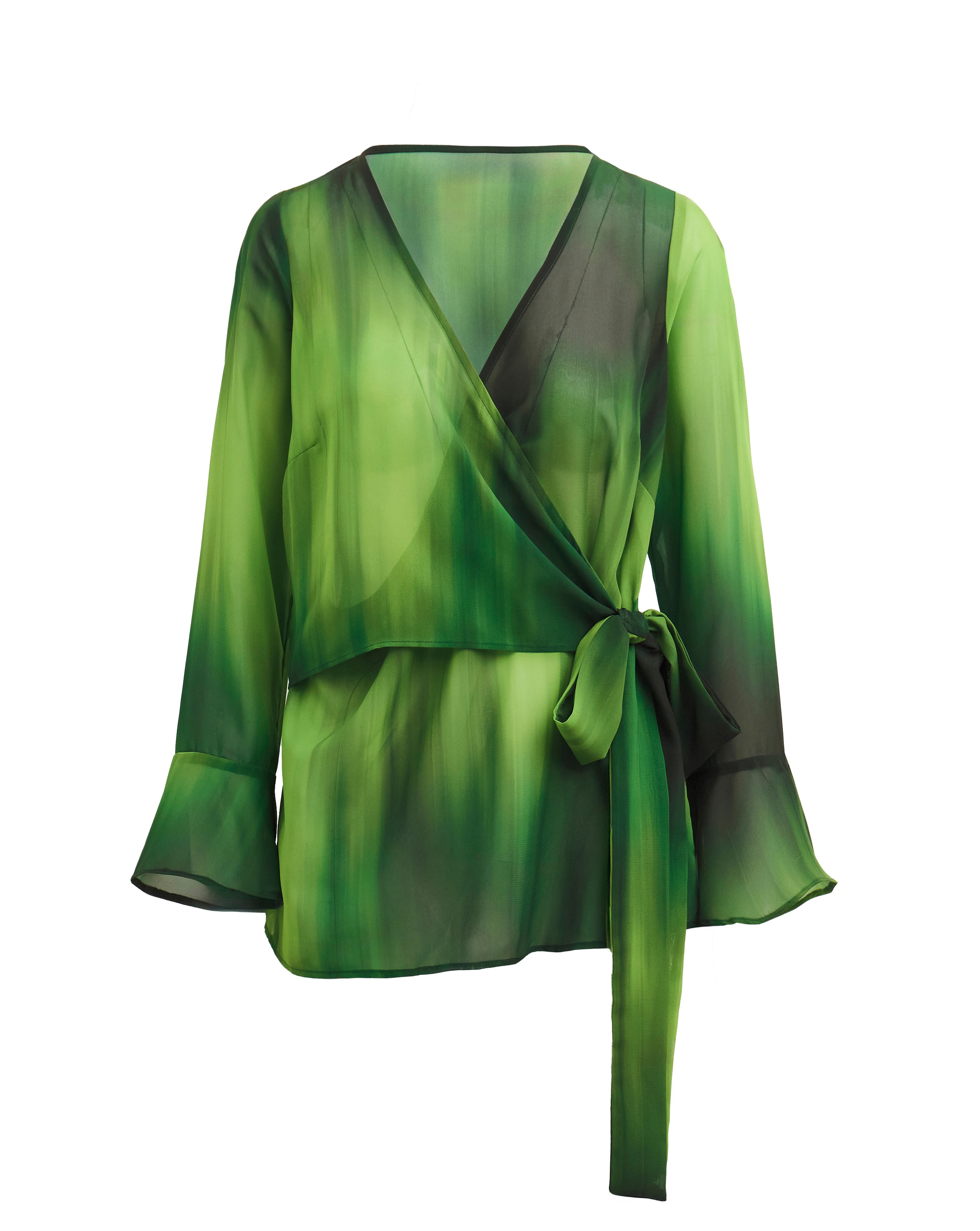 Sheer Chiffon Wrap Top