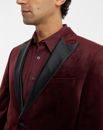 VELVET SATIN LAPEL BLAZER