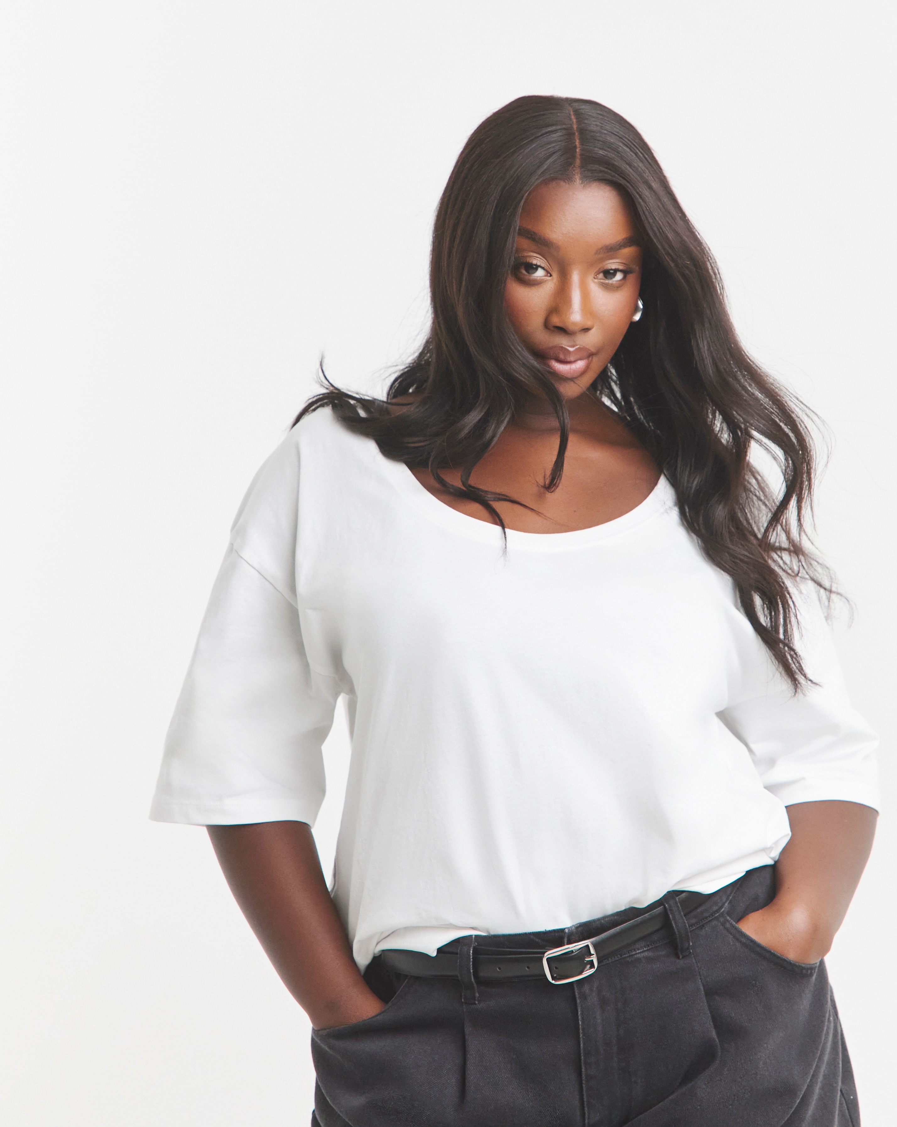 Simply Be Scoop Neck T-Shirt