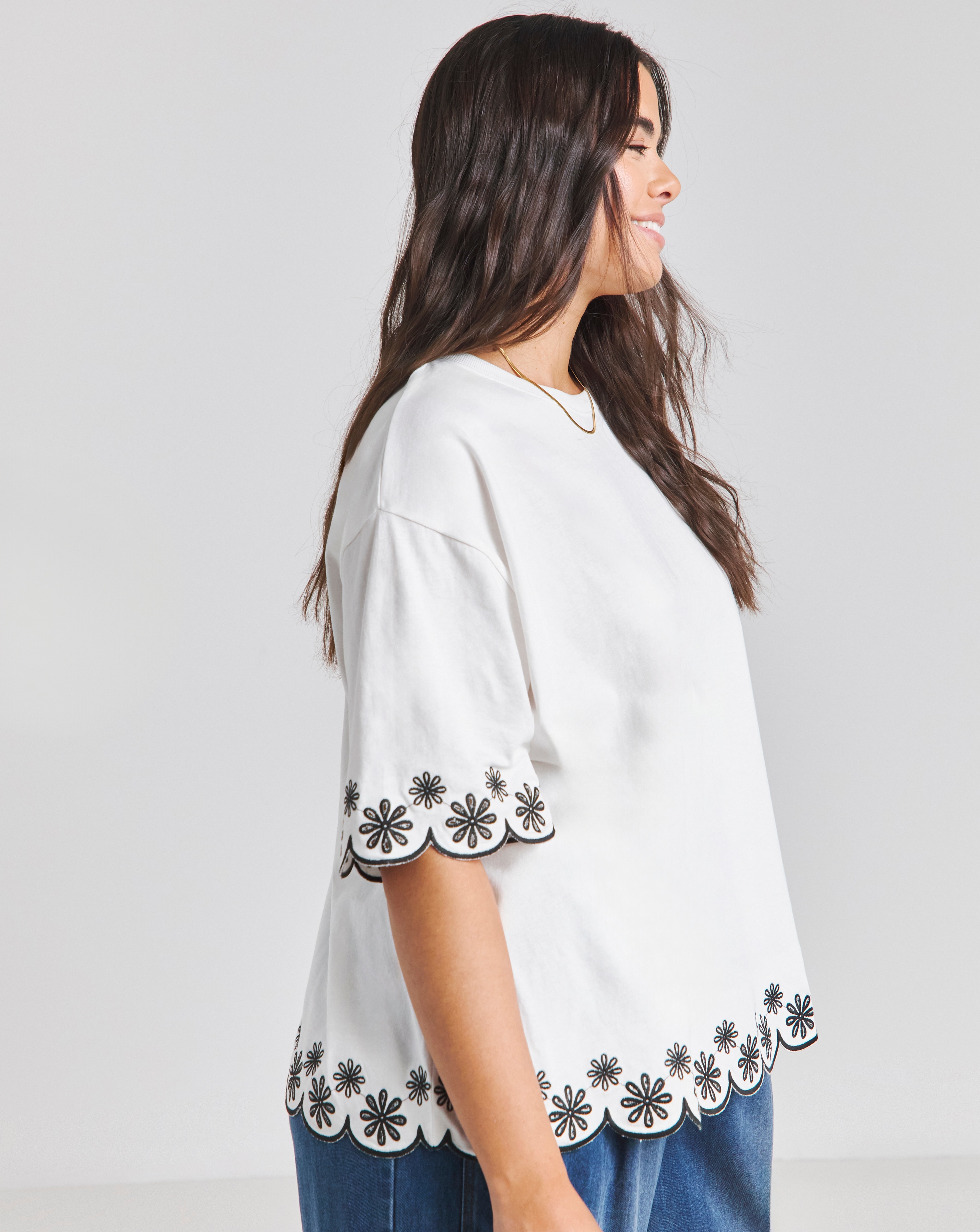 Simply Be Cut Work T-Shirt