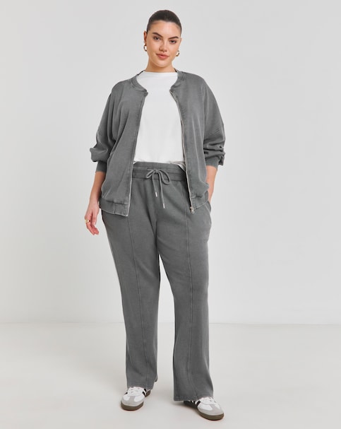 Simply Be Waffle Wide Leg Joggers