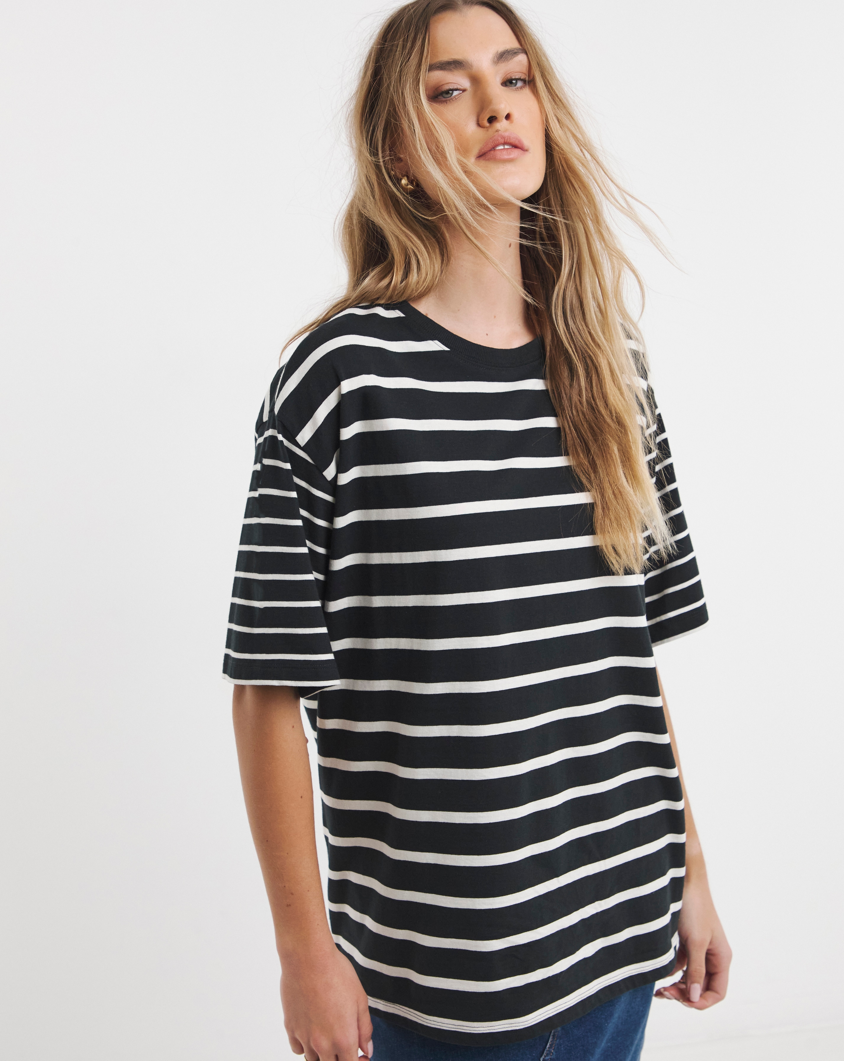 Simply Be Oversized Crew Neck T-Shirt