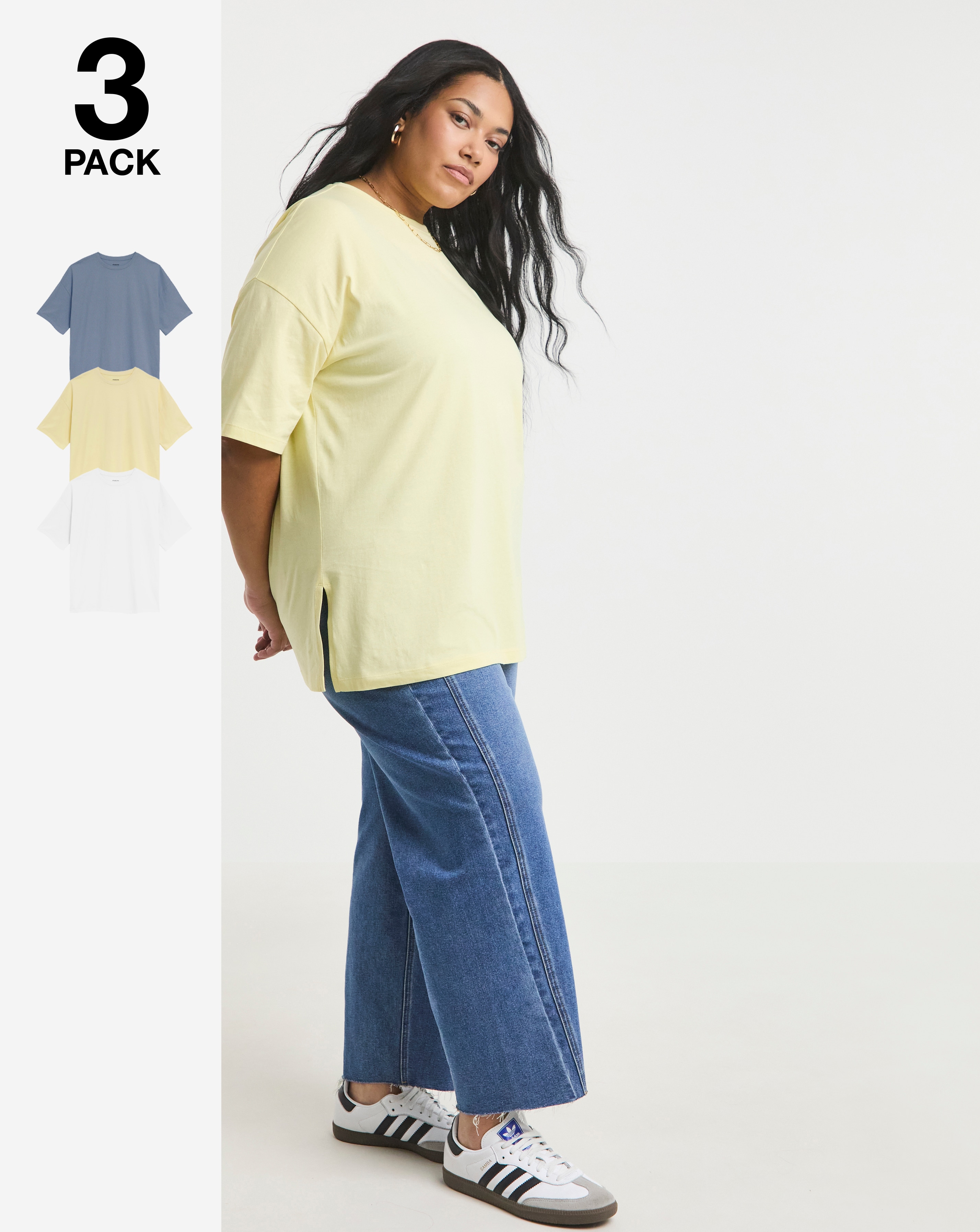 Simply Be 3 Pack Boyfriend Tees