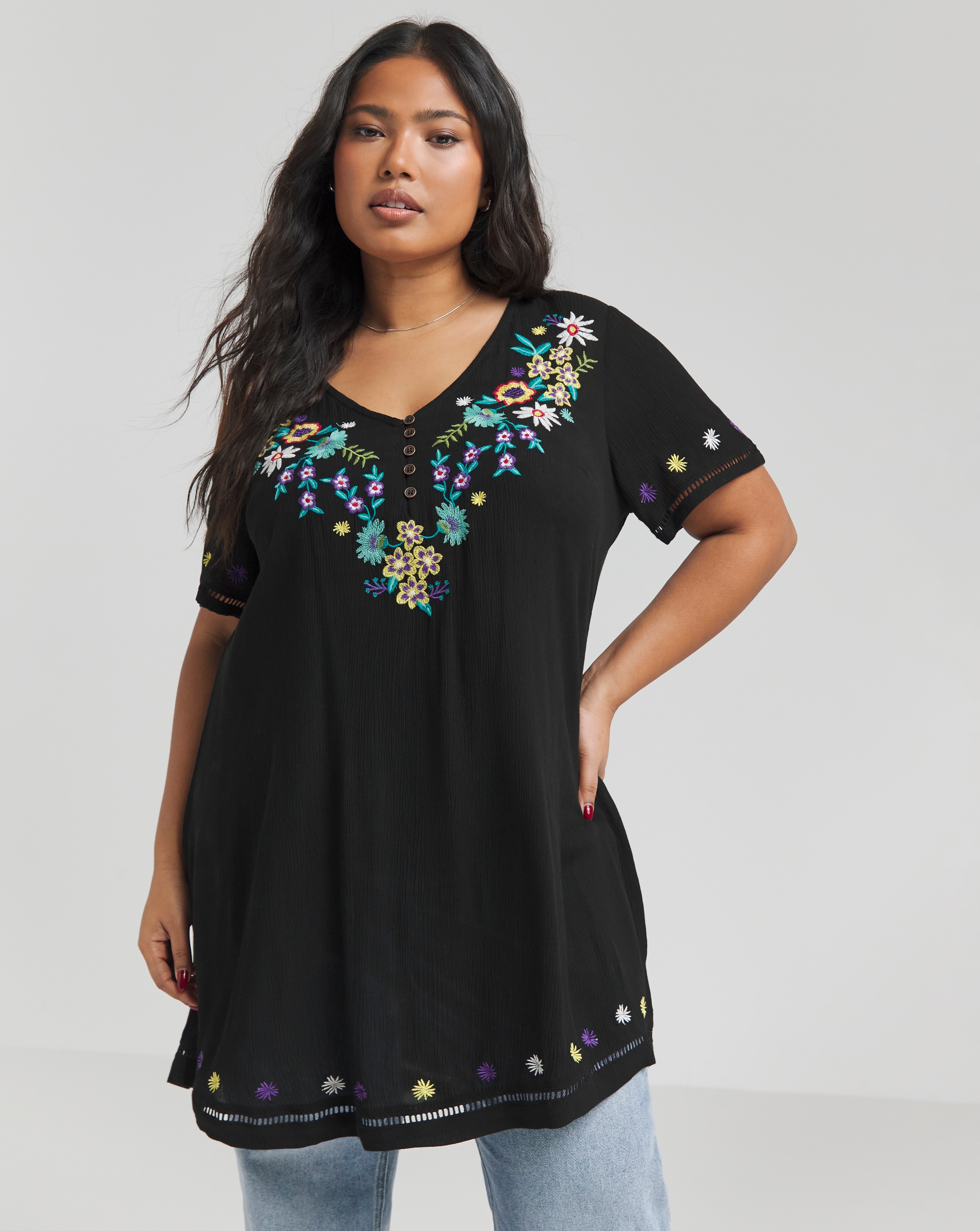 Joe Browns Embroidered Floral Tunic