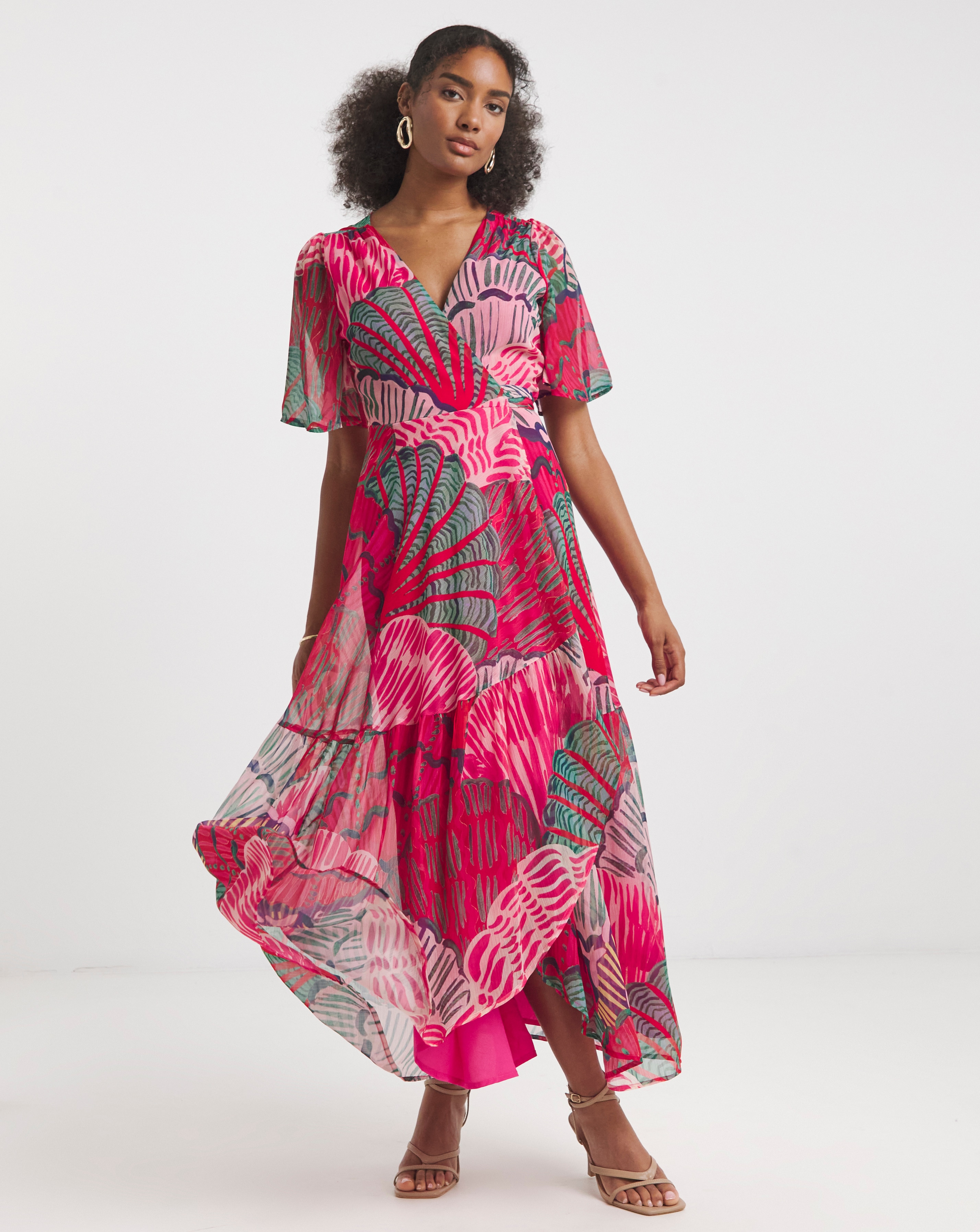 Hope & Ivy Cordelia Wrap Maxi Dress