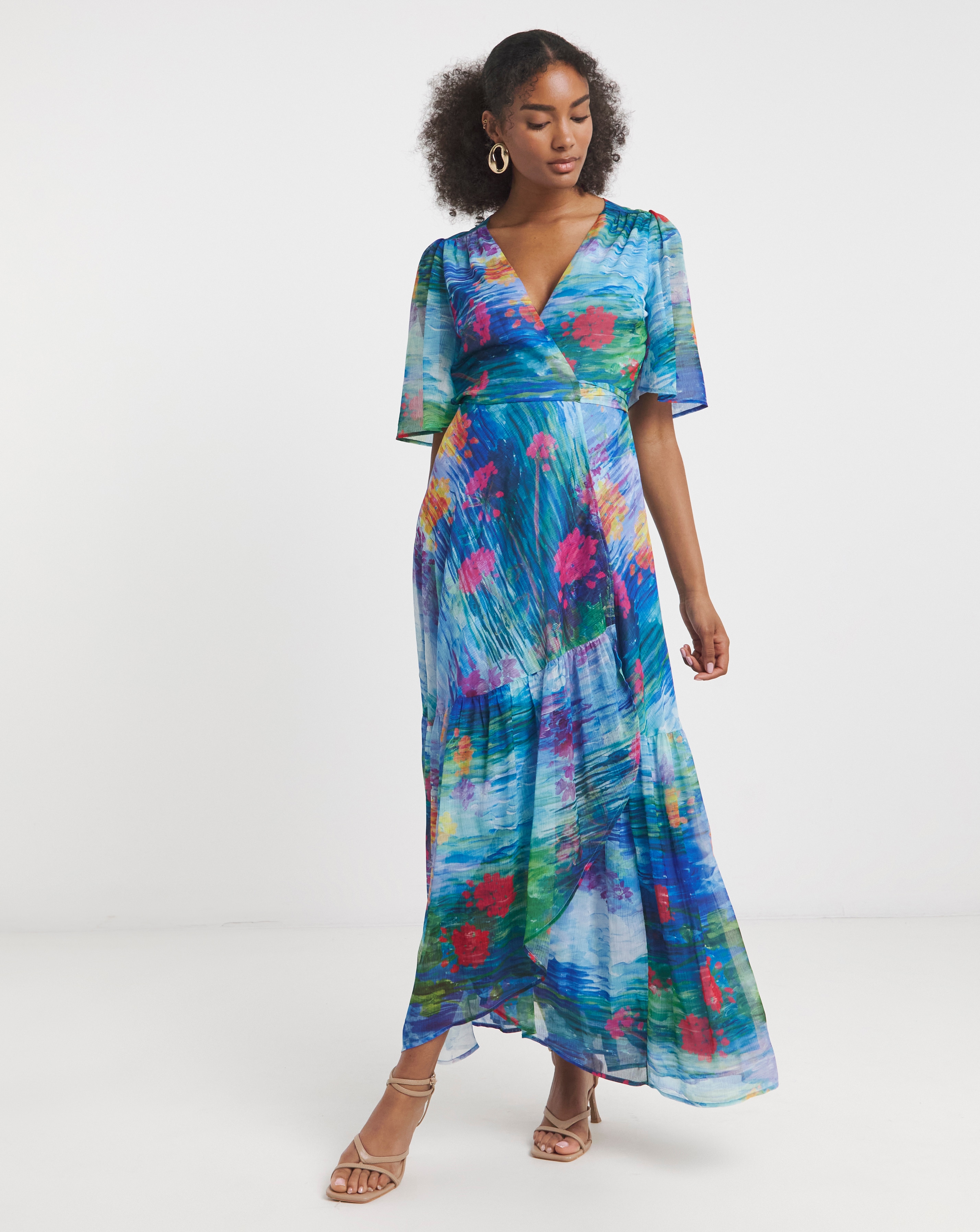 Hope & Ivy Felicia Wrap Maxi Dress
