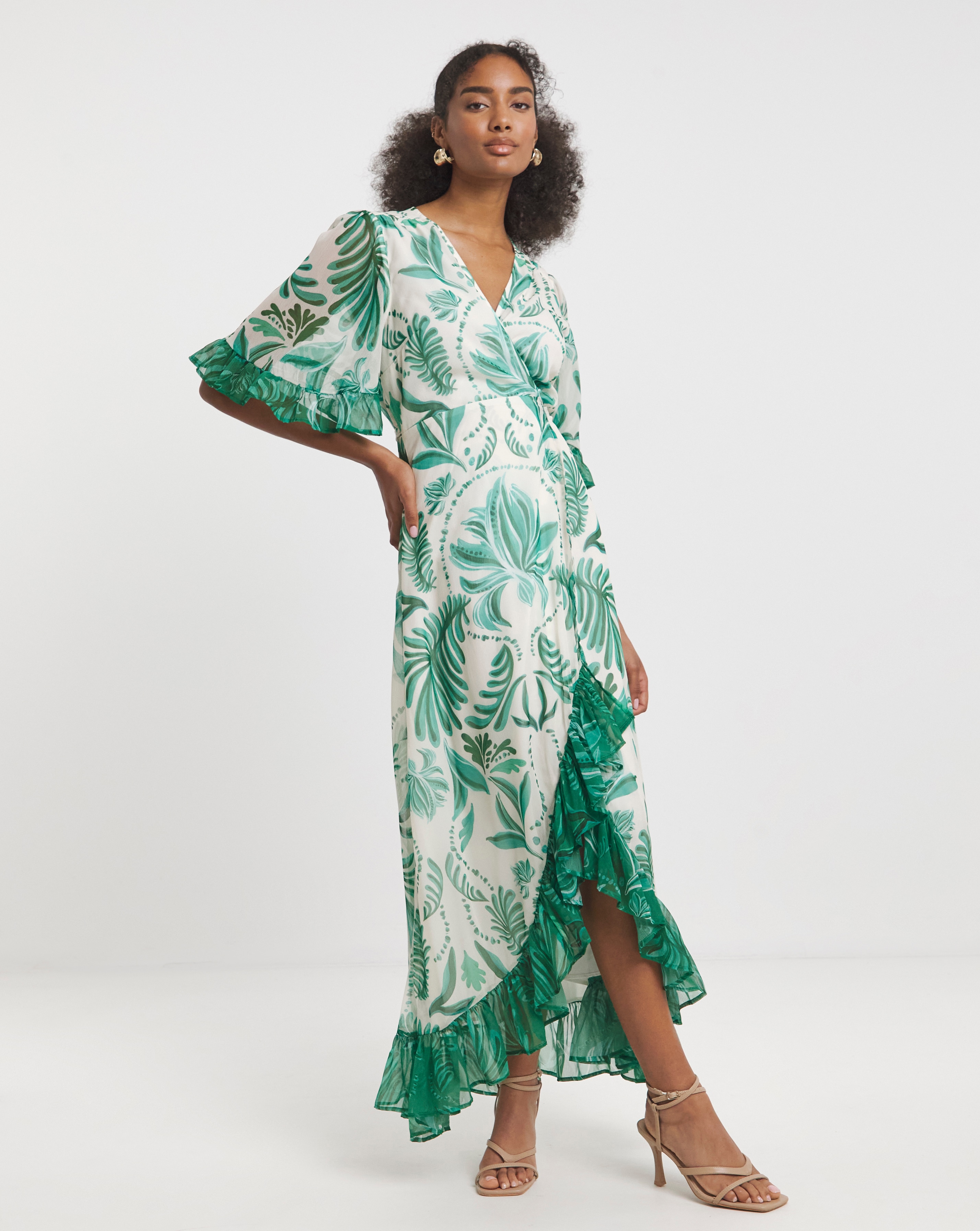 Hope & Ivy Clarissa Wrap Maxi Dress