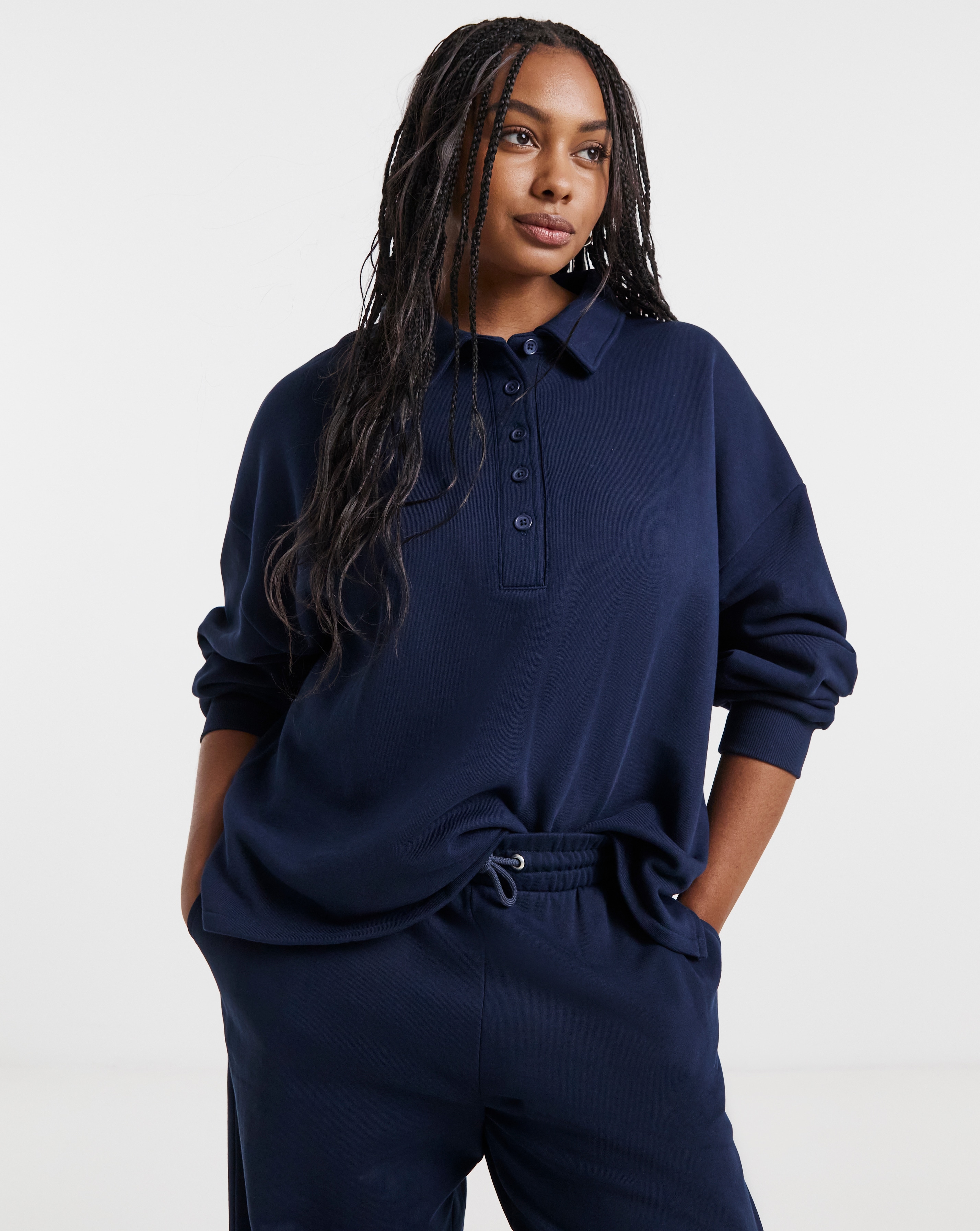 Polo Neck Sweatshirt