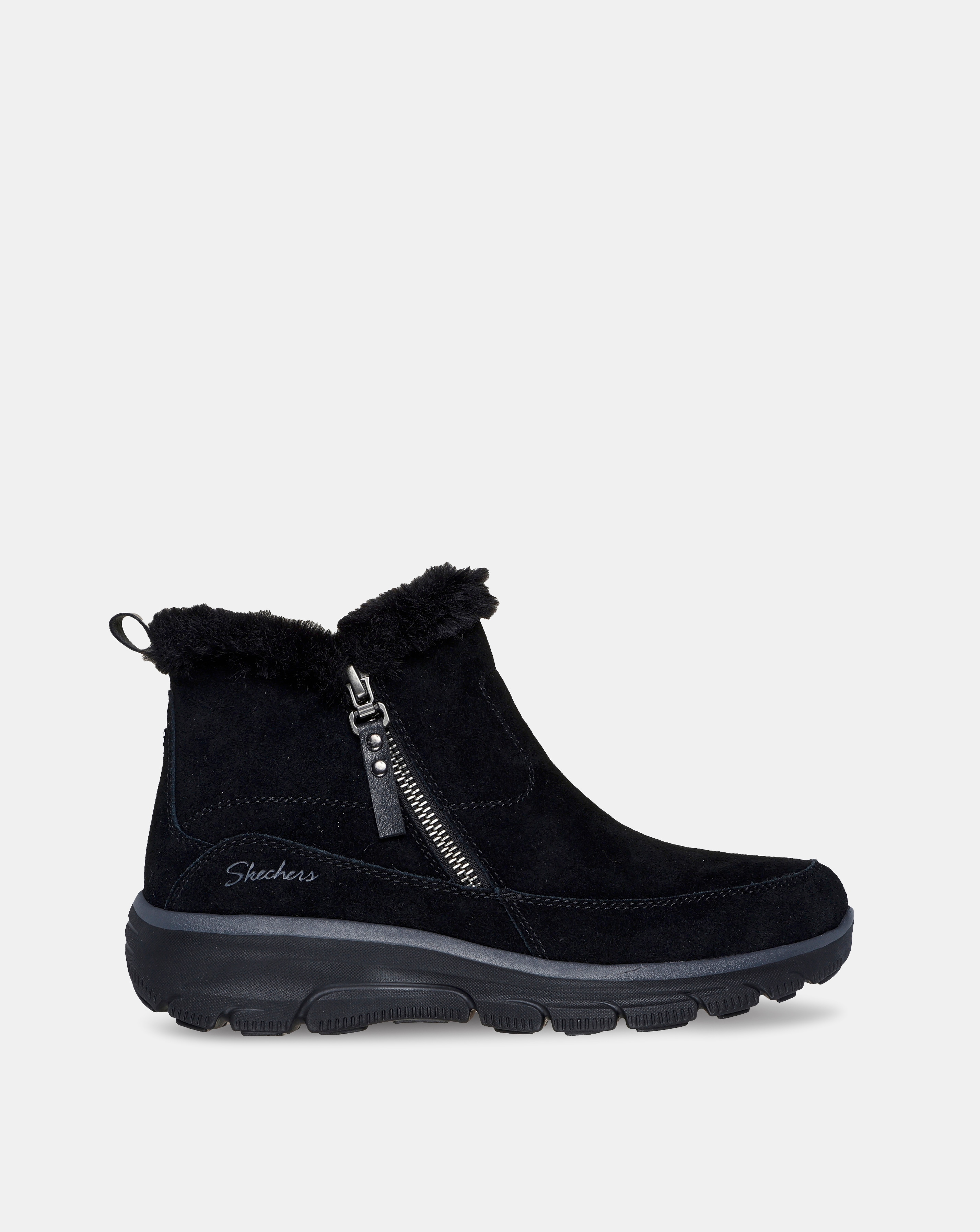 Skechers Easy Going Zip Boots Wide Fit