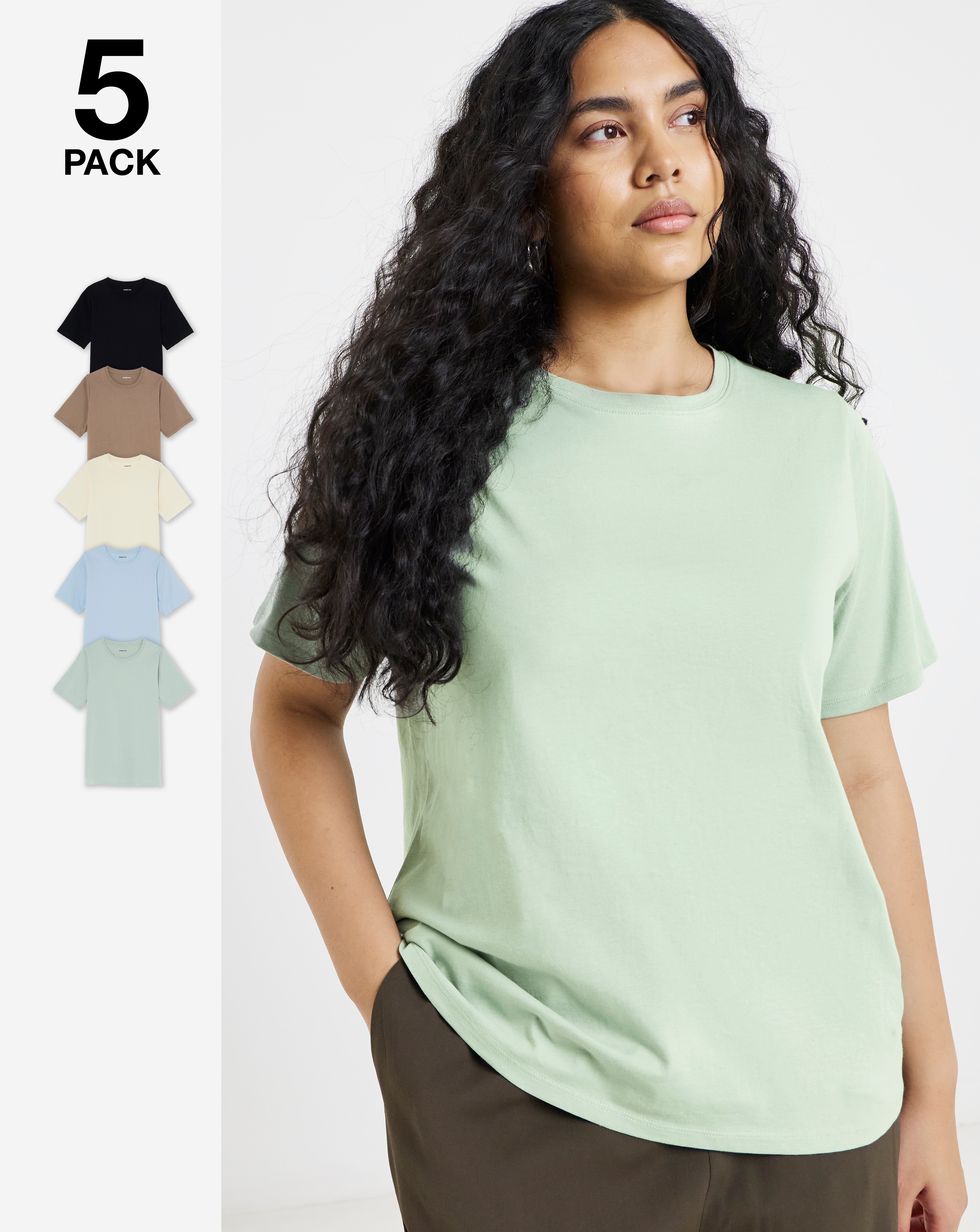 New In - 5 Pack Crew Neck T-Shirts