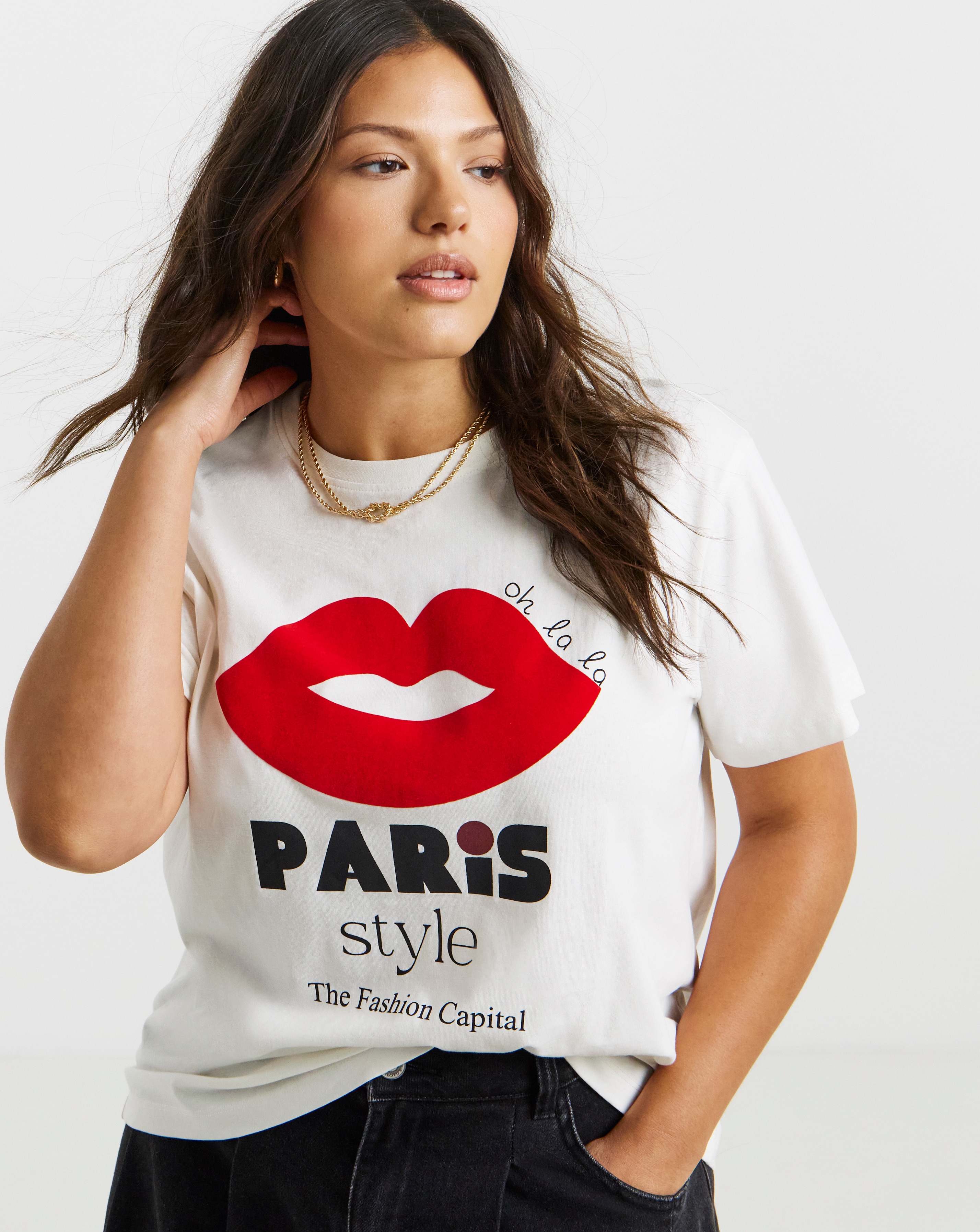 Paris Lips Graphic T-Shirt
