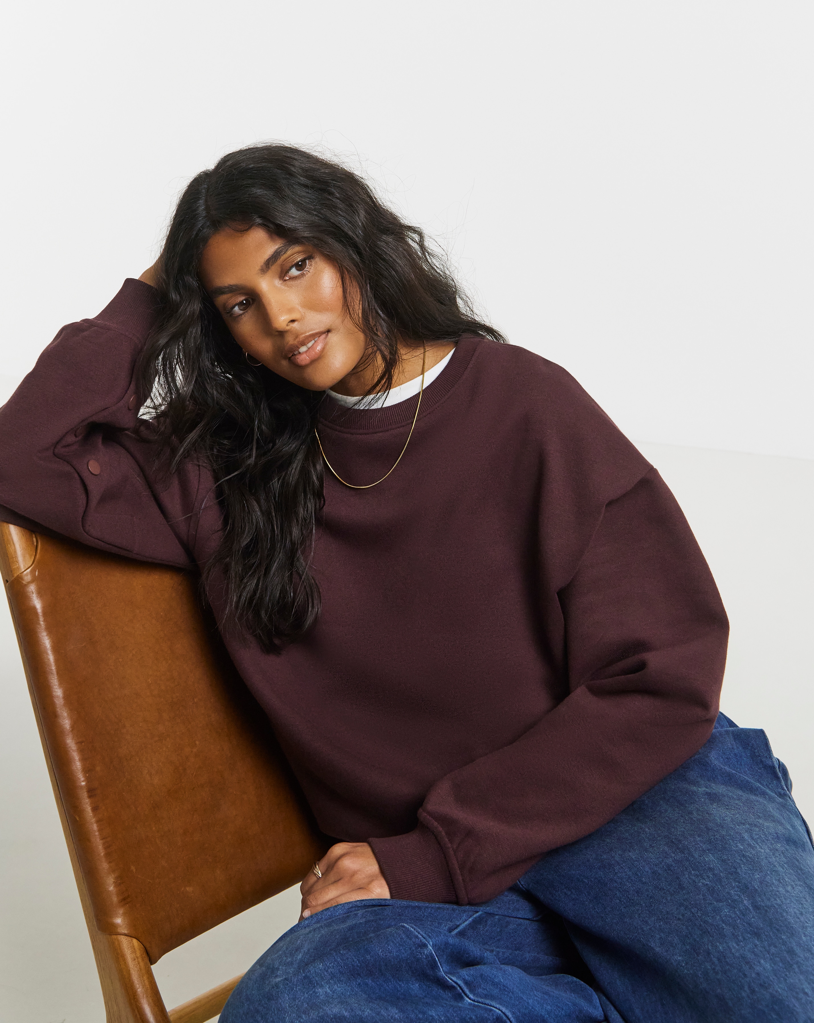 Popper Sleeve Sweatshirt