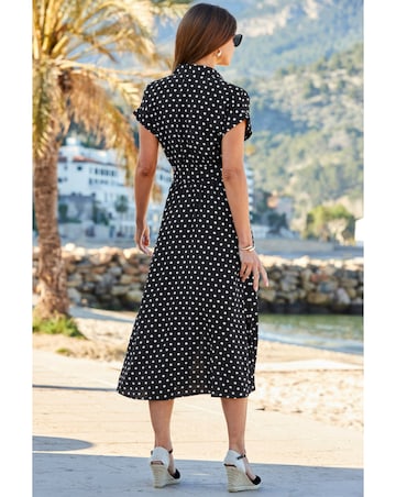 Sosandar Belted Spot Shirt Dress