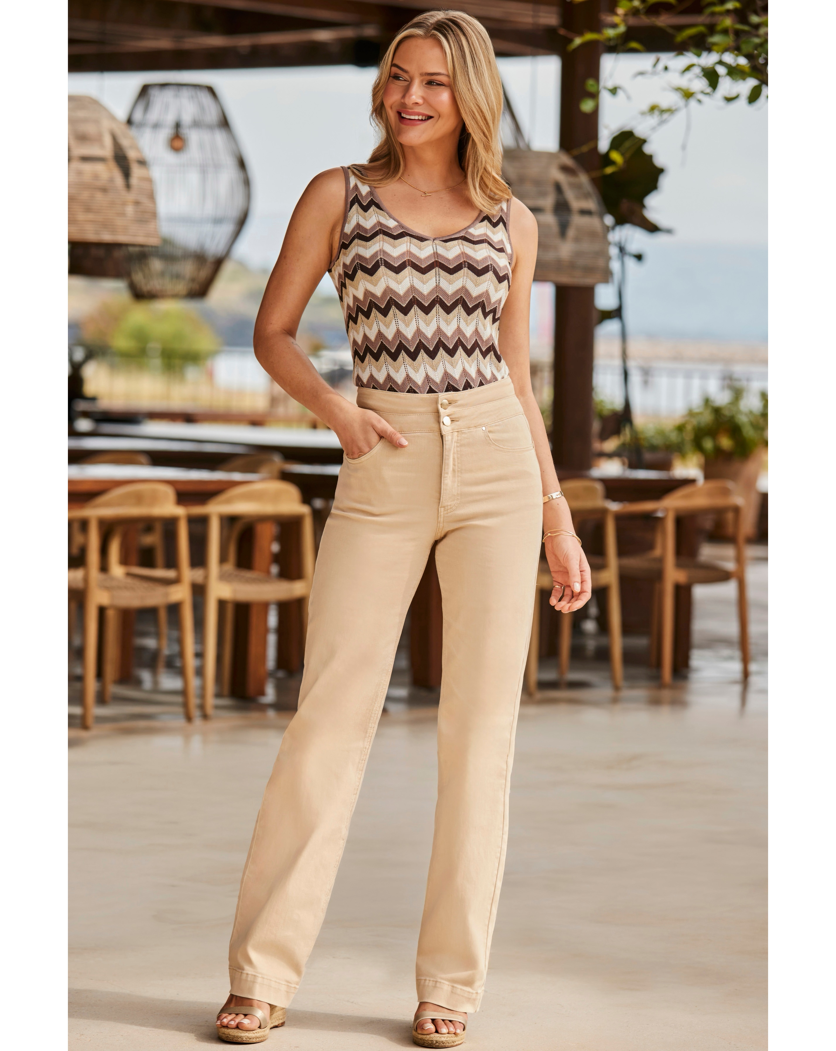 Sosandar Wide Leg Jean