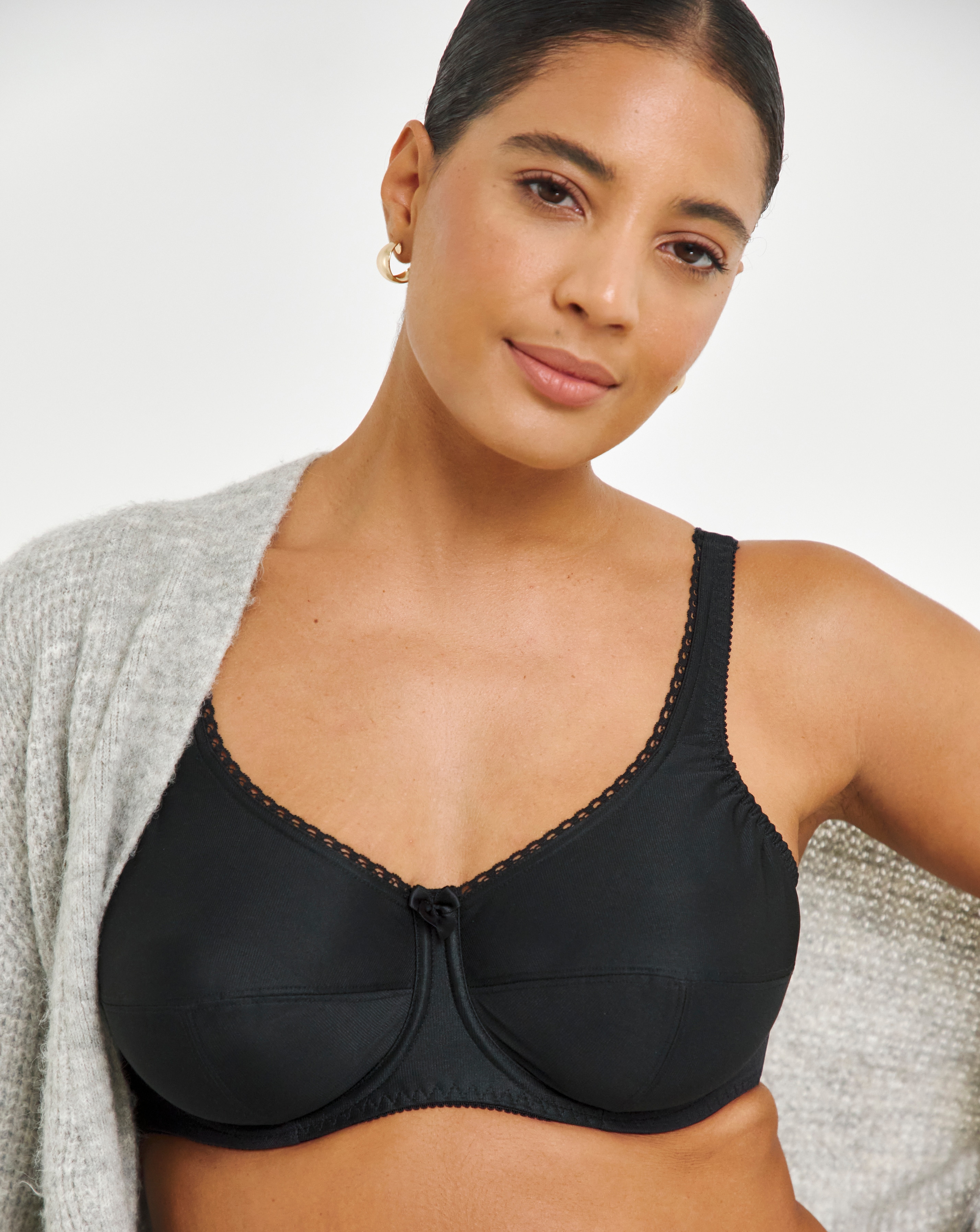 Fantasie Cotton Lined Black Bra