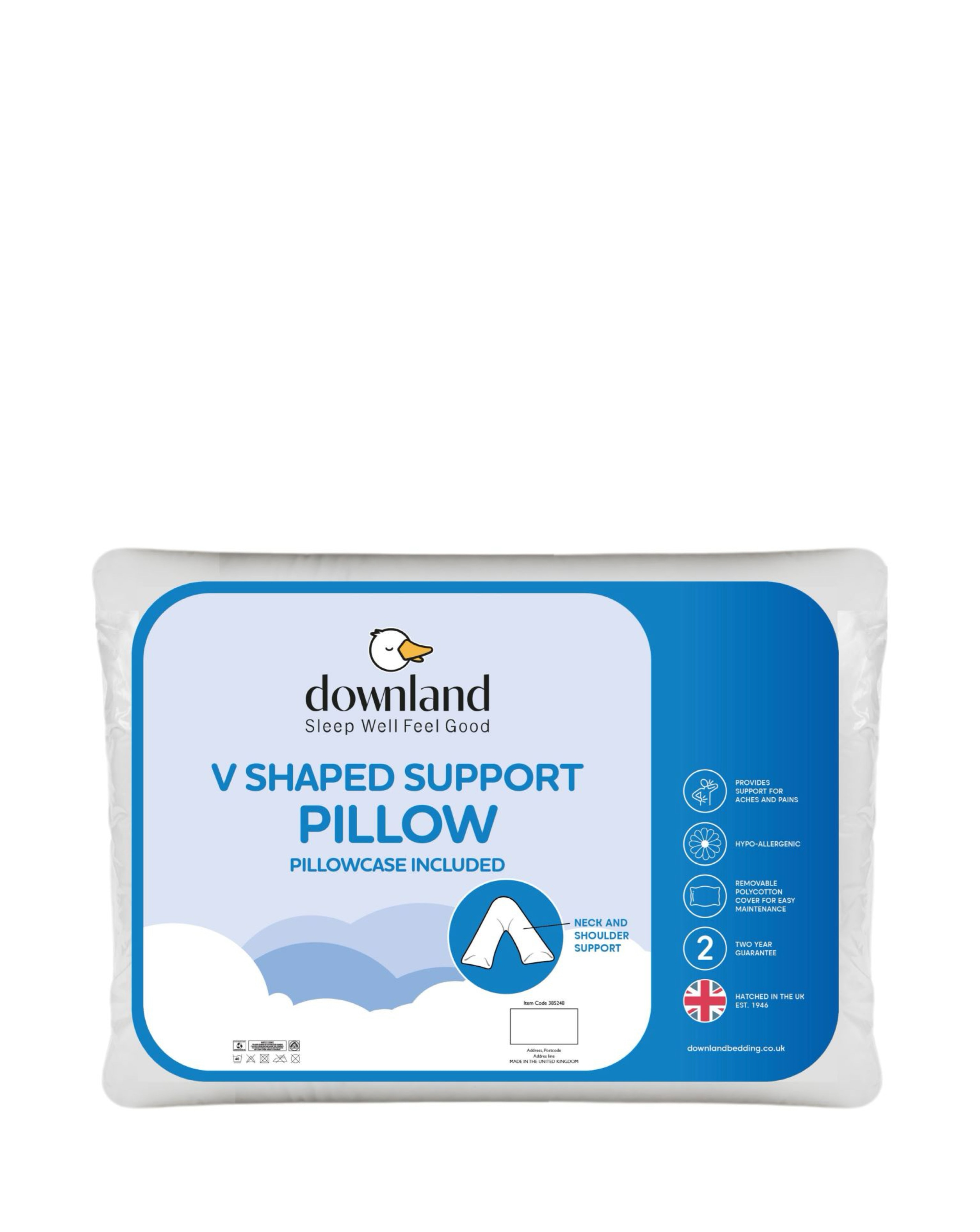 Downland V-Shape Support Pillow