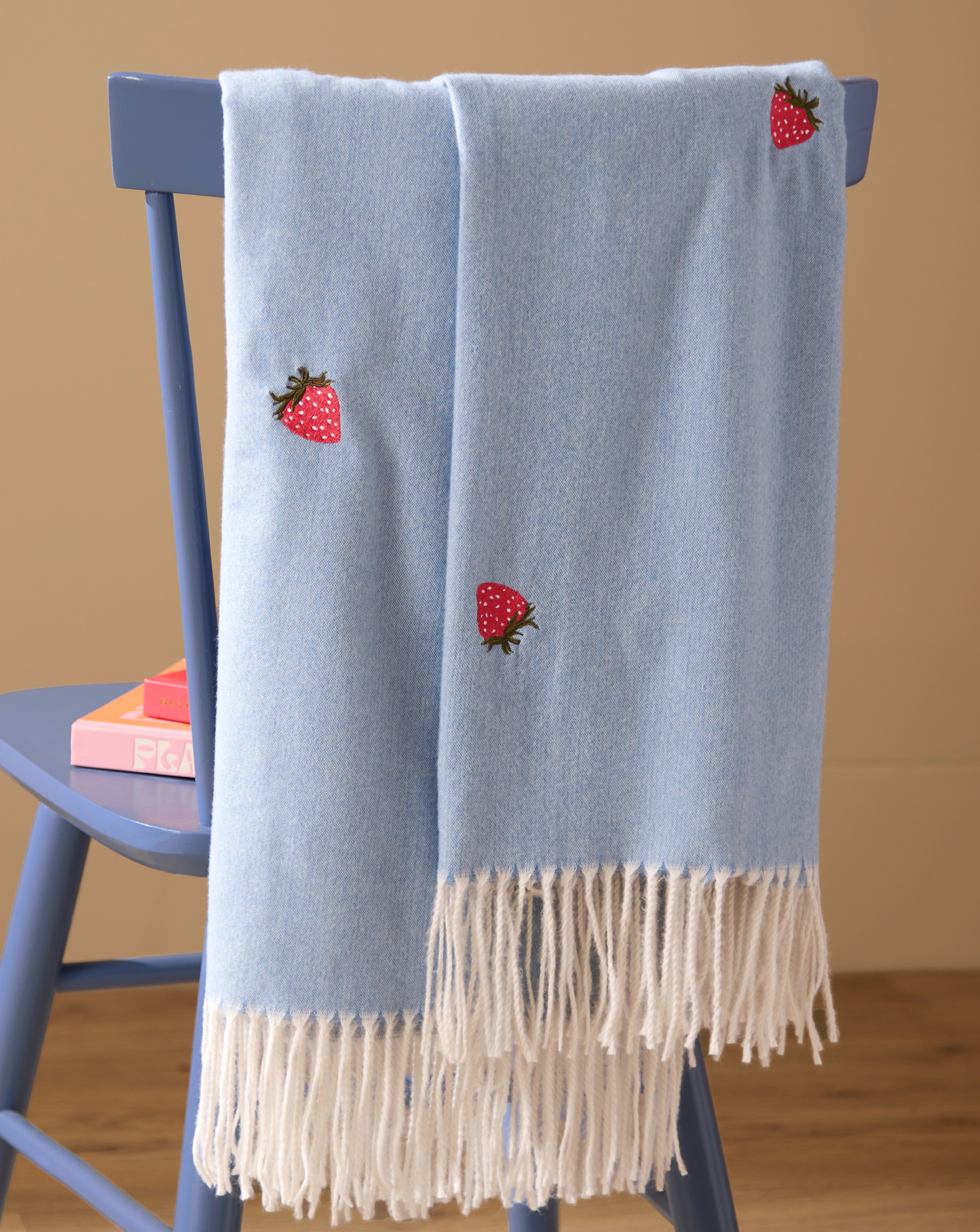 New In - Furn. Fruits Embroidered Throw