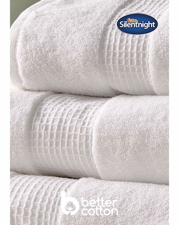 Silentnight Luxury Waffle Border Cotton Towel