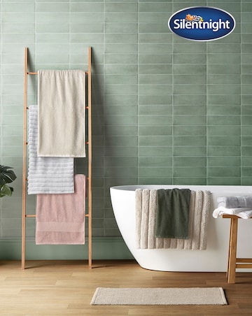 Silentnight Luxury Waffle Border Cotton Towel