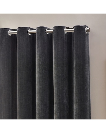Yard Heavy Chenille Lined Eyelet Curtains