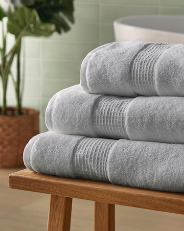 Silentnight Luxury Waffle Border Cotton Towel