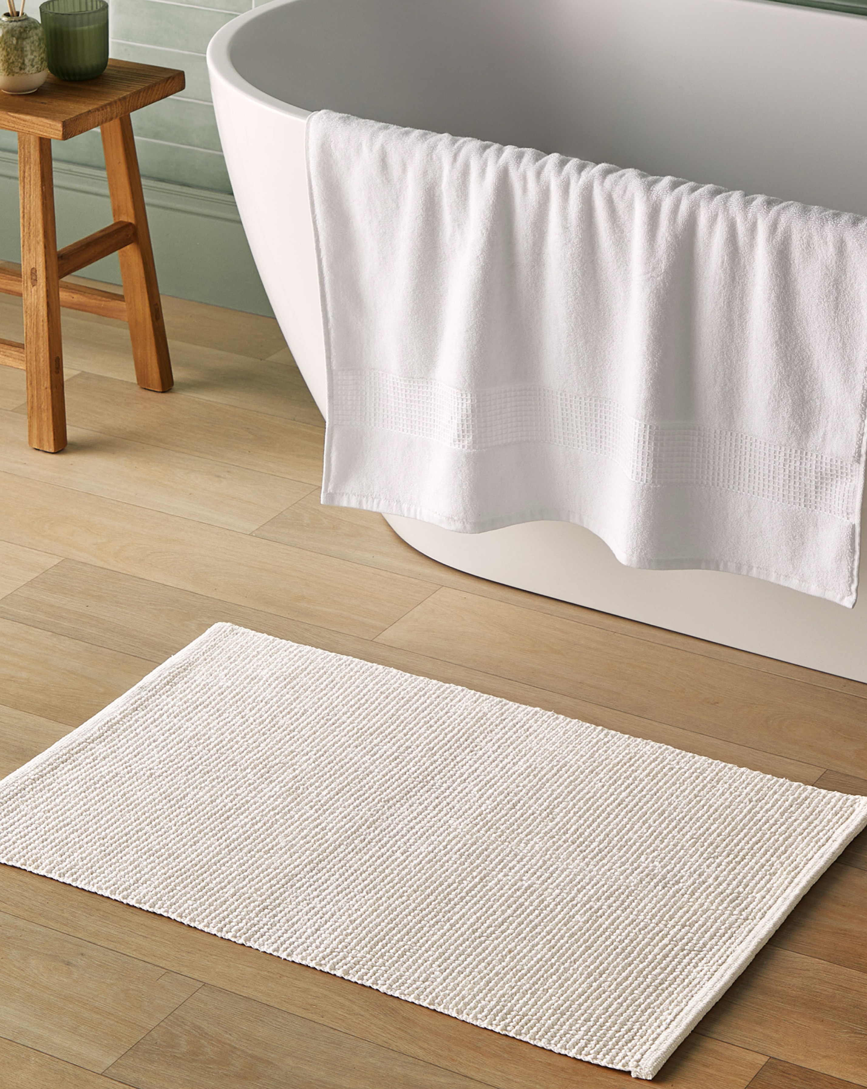 New In - Silentnight Textured Cotton Bath Mat