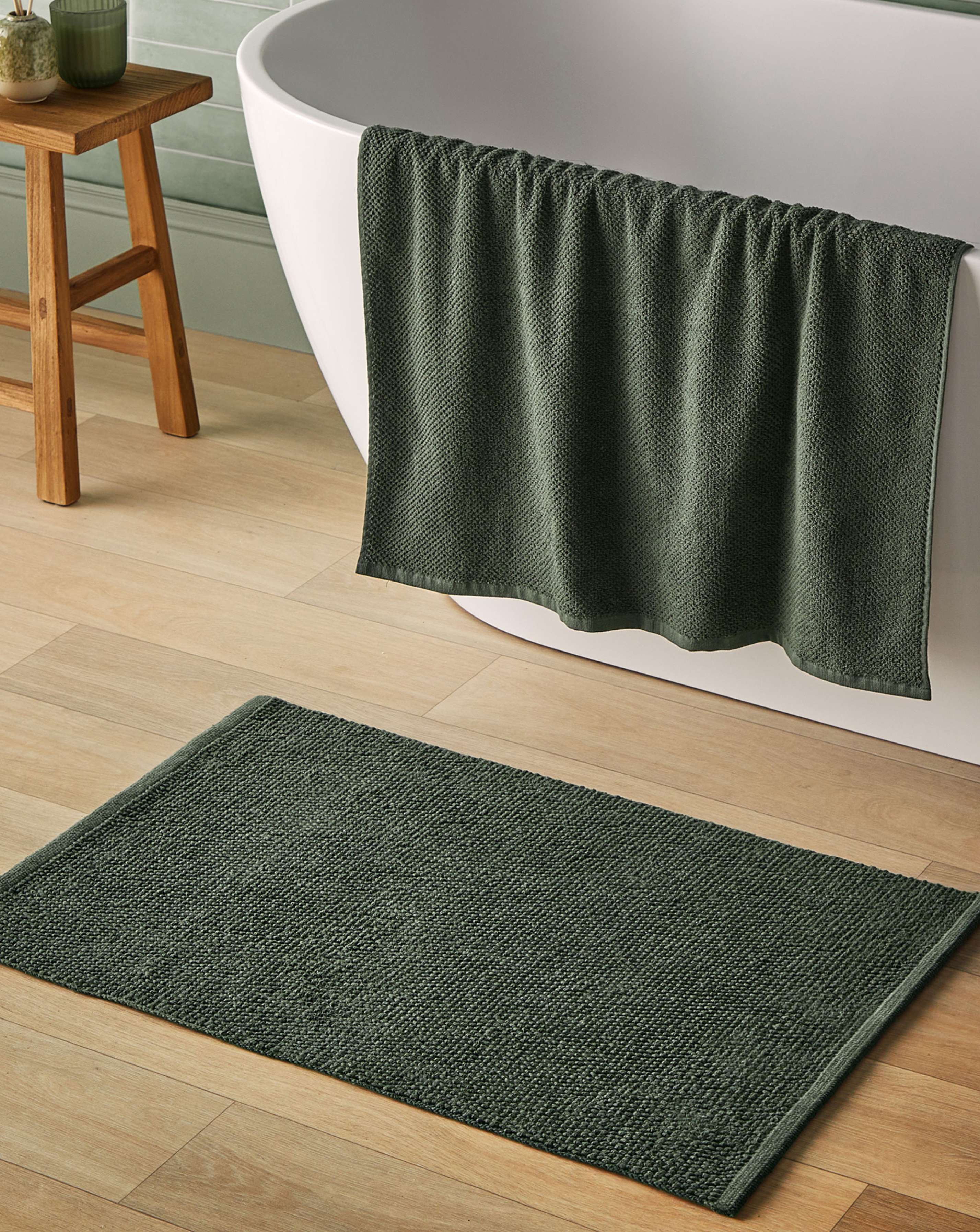 New In - Silentnight Textured Cotton Bath Mat