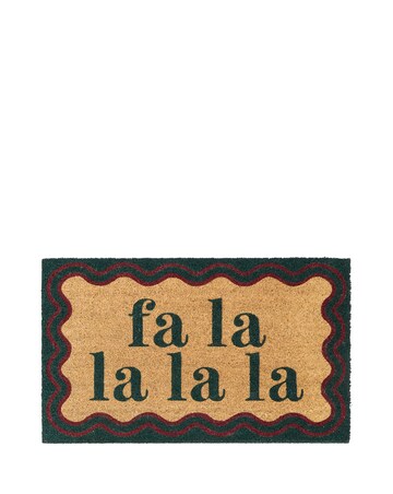 My Mat Coir Christmas Fa La La La La Doormat