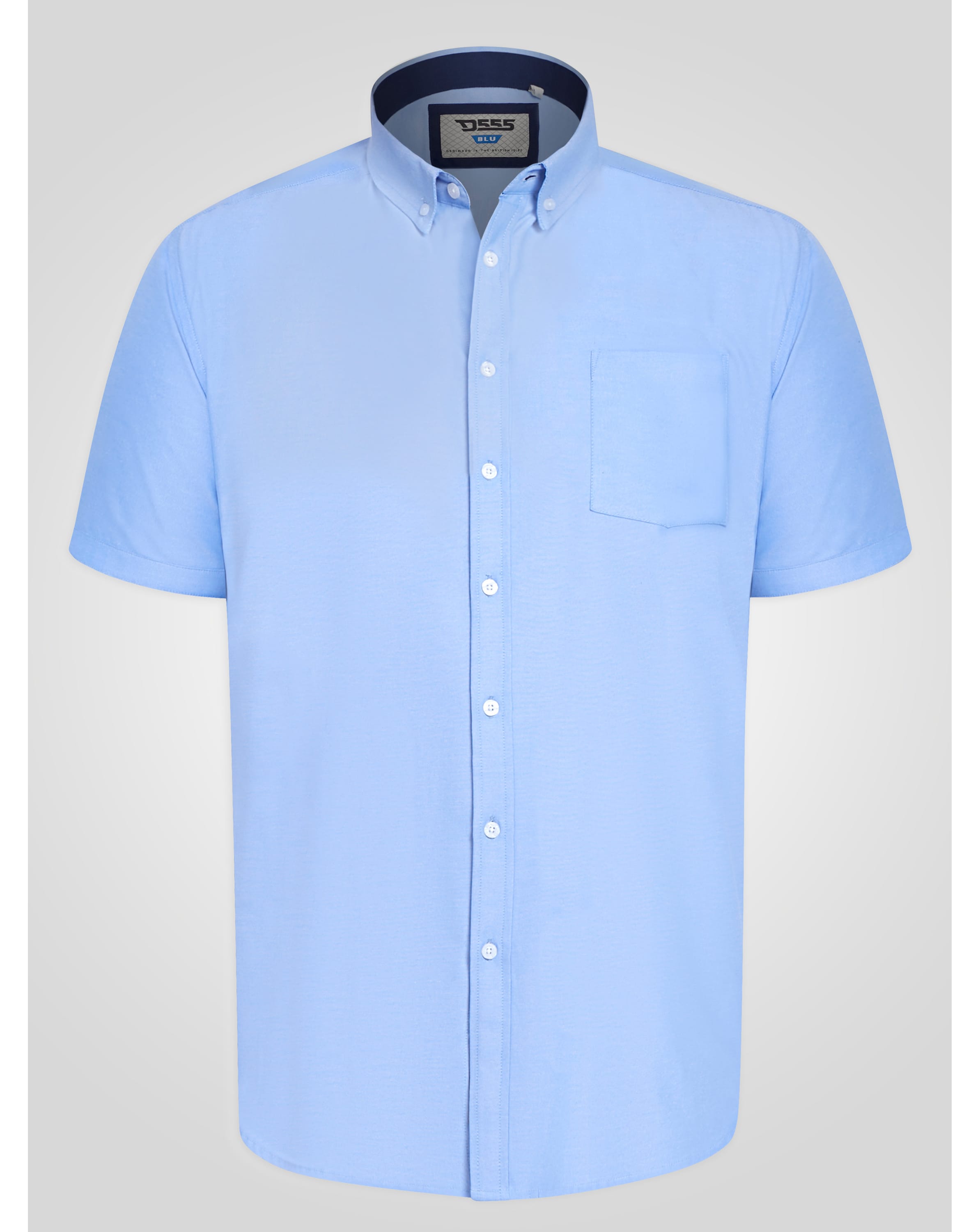D555 SKY BLUE Oxford Short Sleeve Shirt