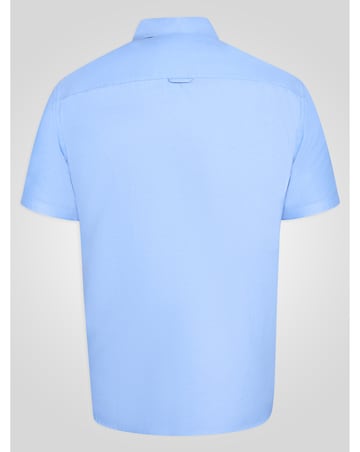 D555 James-SKY BLUE Basic Oxford Short Sleeve Shirt