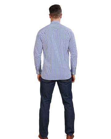 Raging Bull Classic Long Sleeve Gingham Shirt Navy