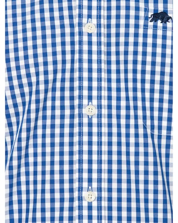 Raging Bull Classic Long Sleeve Gingham Shirt Navy